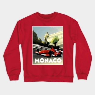 Monaco Grand Prix Road Racing Automobile Advertising Print Crewneck Sweatshirt